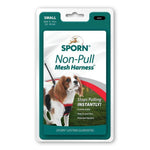 Product tag for a small sporn non-pull mesh harness