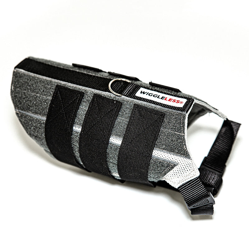 charcoal or black dog back brace