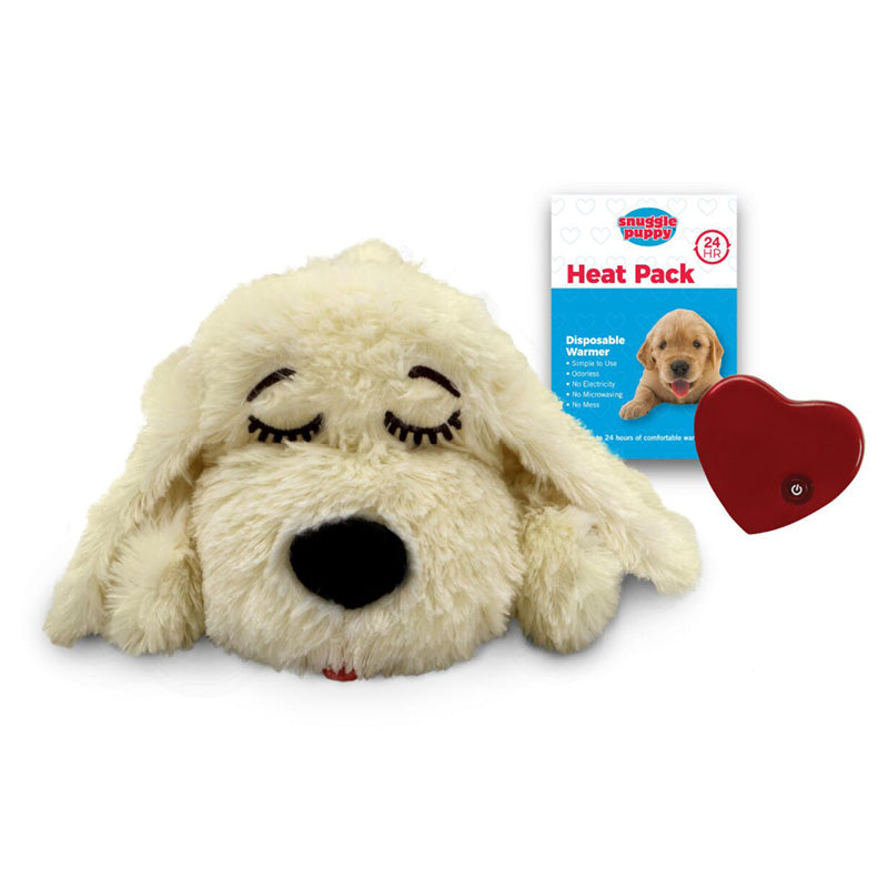White snugglepupy with disposable warmer